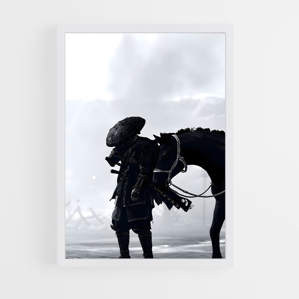 Poster Le Fantôme et le Cheval – affiche Ghost of tsushima (vue 3)